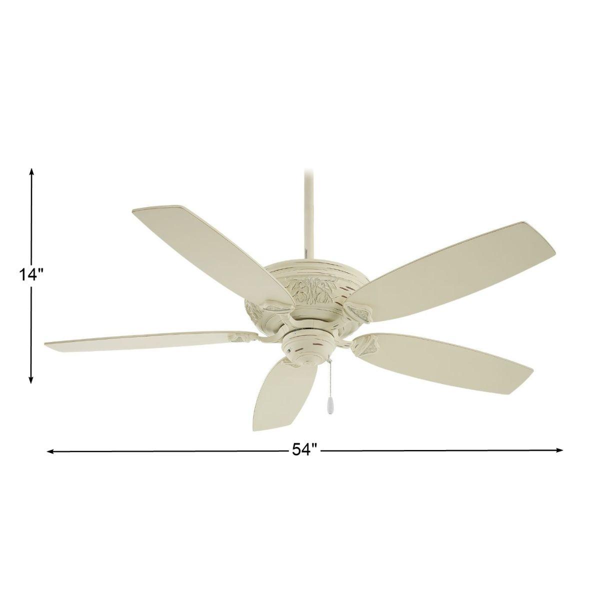 Classica 54" Provencal Blanc Ceiling Fan with Pull Chain