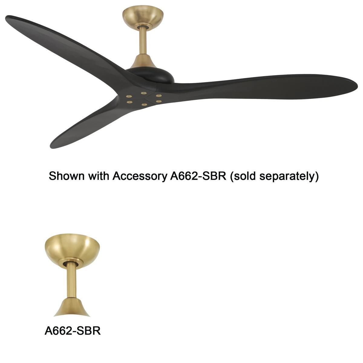 Vapor 60 Inch Ceiling Fan with Remote, Coal Finish - Bees Lighting