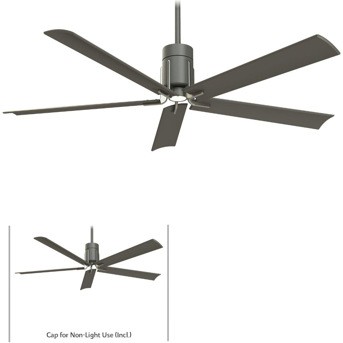 Clean LED 60" 5-Blade Grey Iron LED Ceiling Fan with Remote