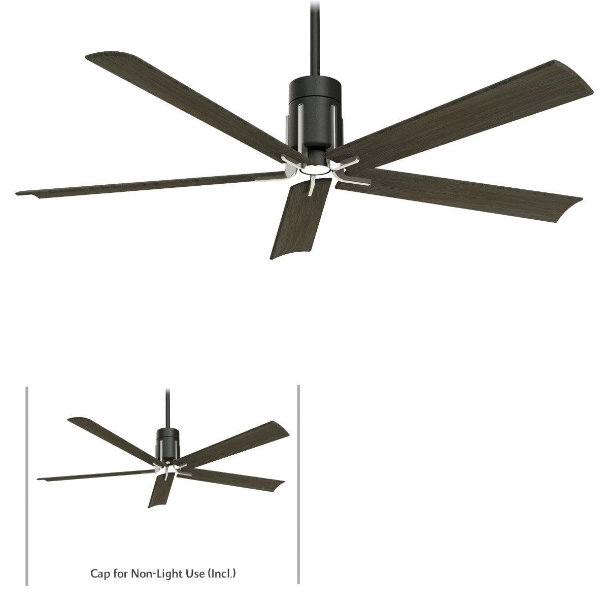 Clean LED 60" 5-Blade Matte Black LED Ceiling Fan with Remote