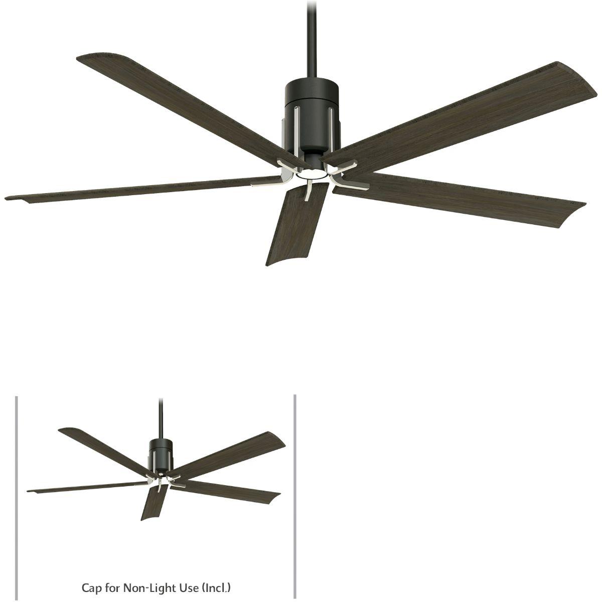 Clean LED 60" 5-Blade Matte Black LED Ceiling Fan with Remote