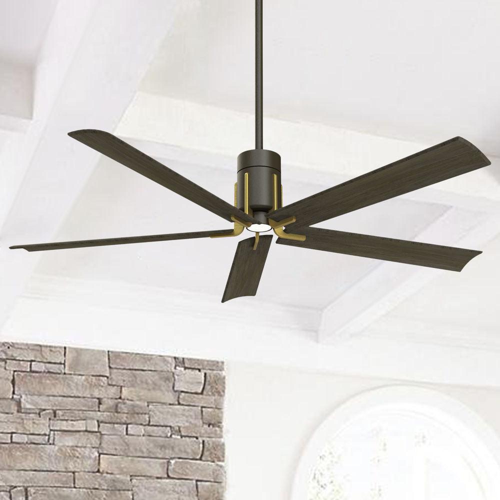 Clean LED 60" 5-Blade Oil Rubbed Bronze LED Ceiling Fan with Remote