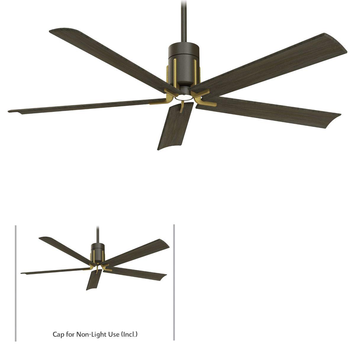 Clean LED 60" 5-Blade Oil Rubbed Bronze LED Ceiling Fan with Remote