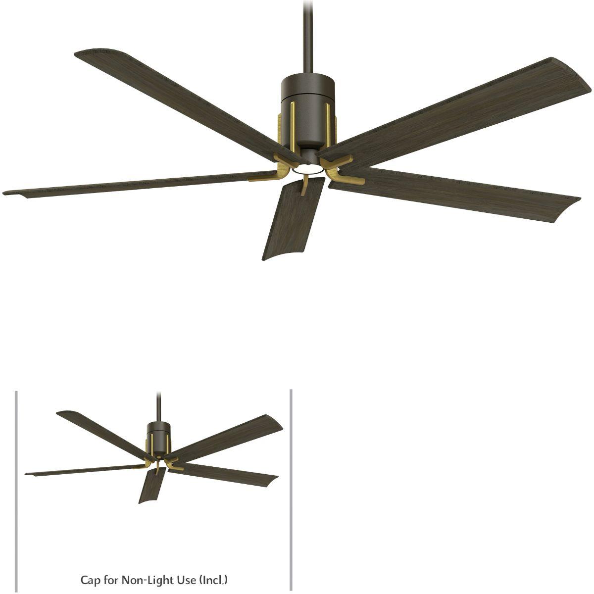 Clean LED 60" 5-Blade Oil Rubbed Bronze LED Ceiling Fan with Remote