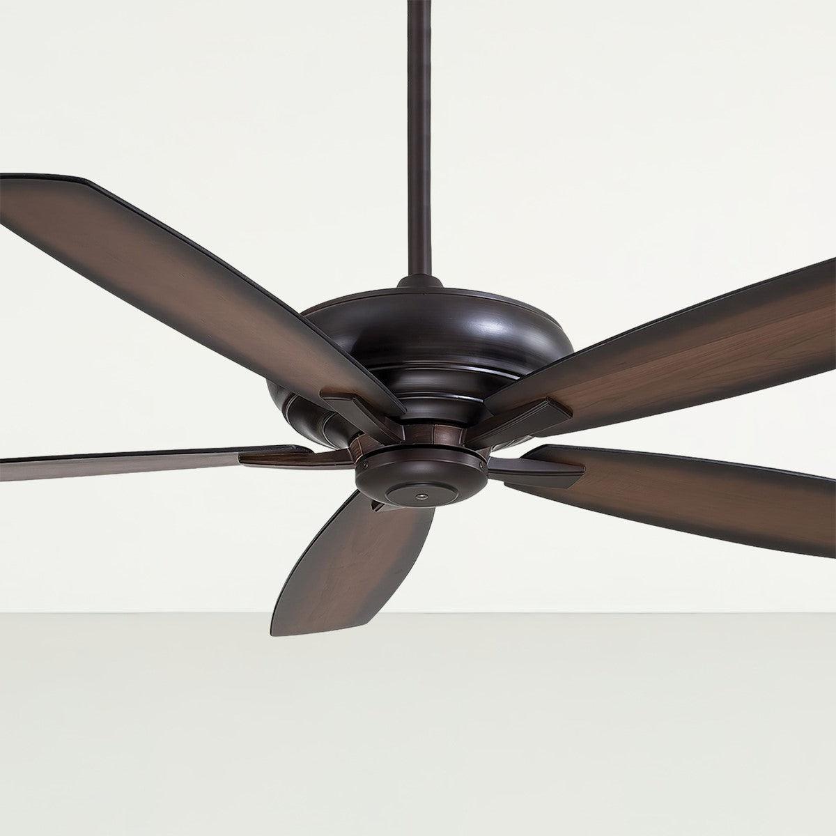 Kola XL 60 Inch Ceiling Fan With Remote, Kocoa with Toned Med Maple/Dark Maple Blades - Bees Lighting