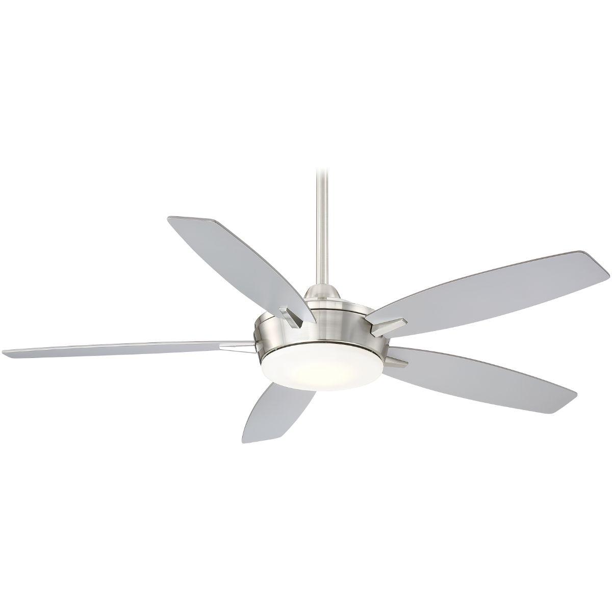 Espace LED 52" Nickel Ceiling Fan with Light and Remote - Bees Lighting