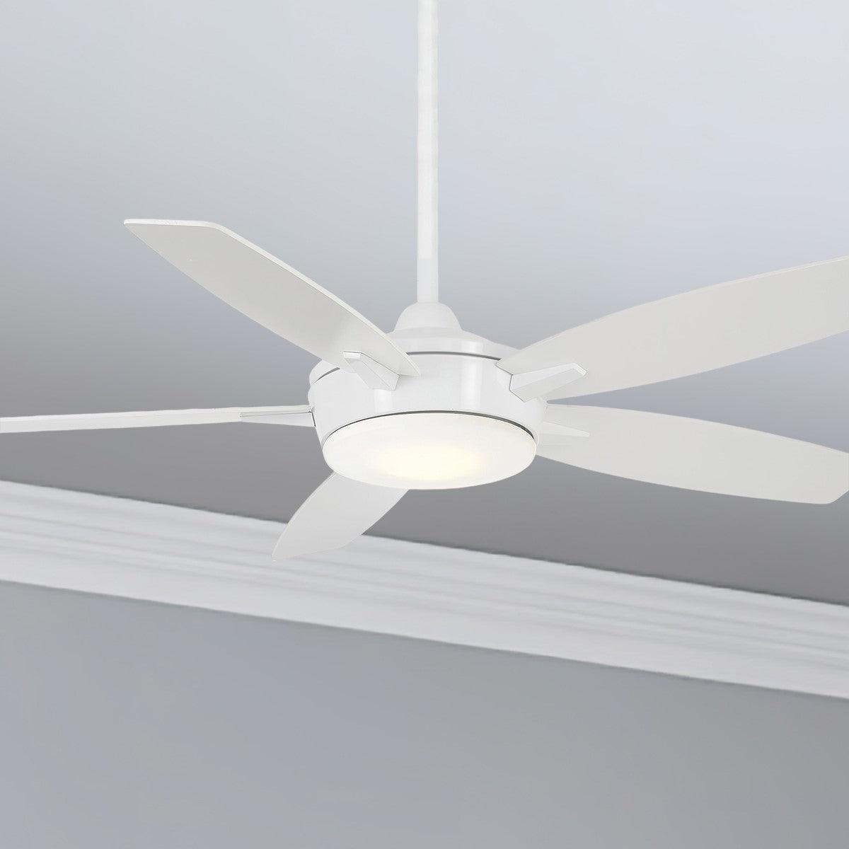 Espace LED 52" White Ceiling Fan with Light and Remote