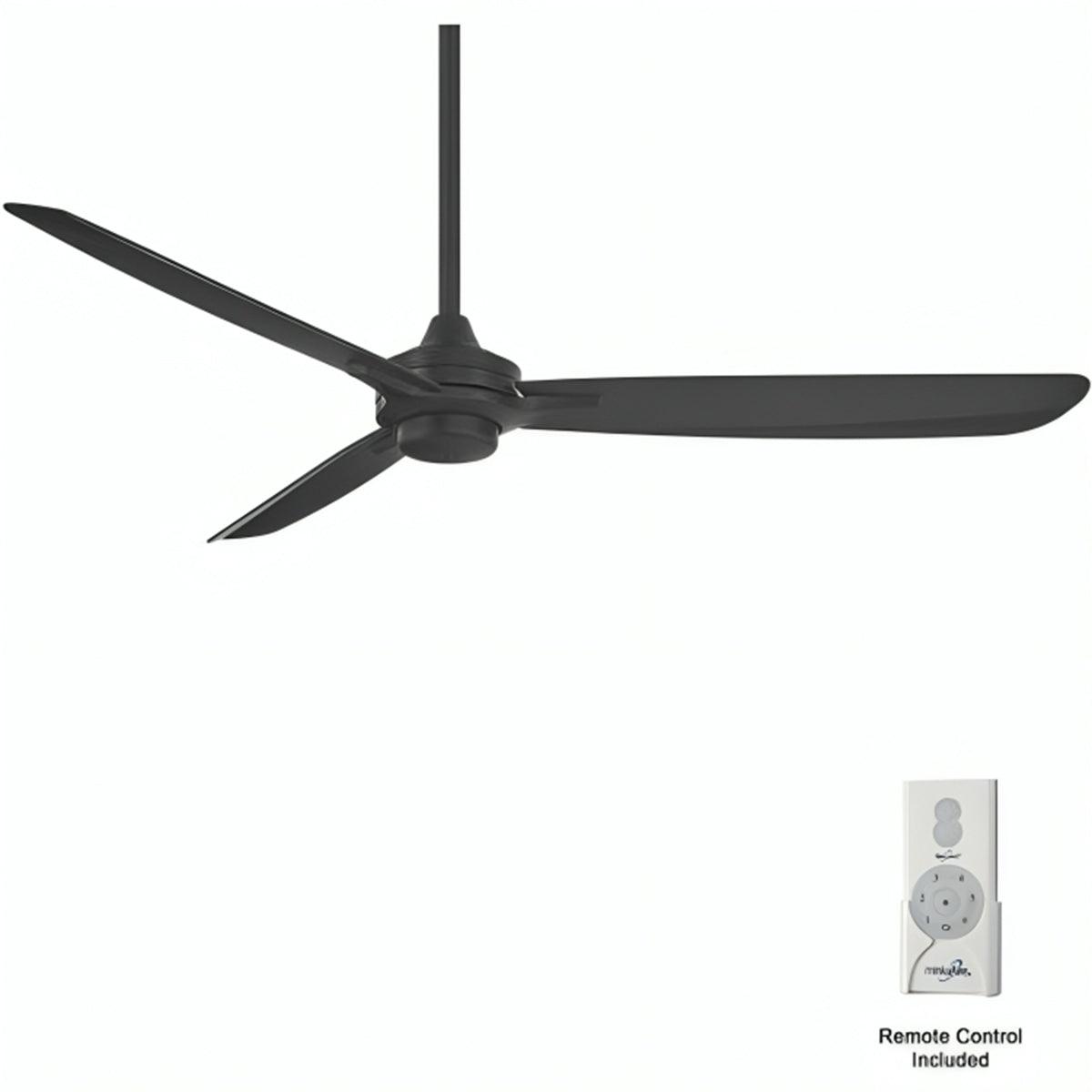 Rudolph Wet 60" Coal Outdoor Ceiling Fan with Remote - Bees Lighting