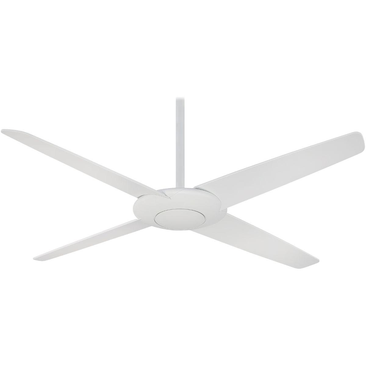 Pancake 52" Flat White Indoor Ceiling Fan with Remote