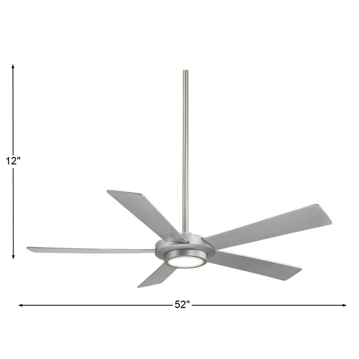 Sabot LED 52" Nickel Ceiling Fan with Remote