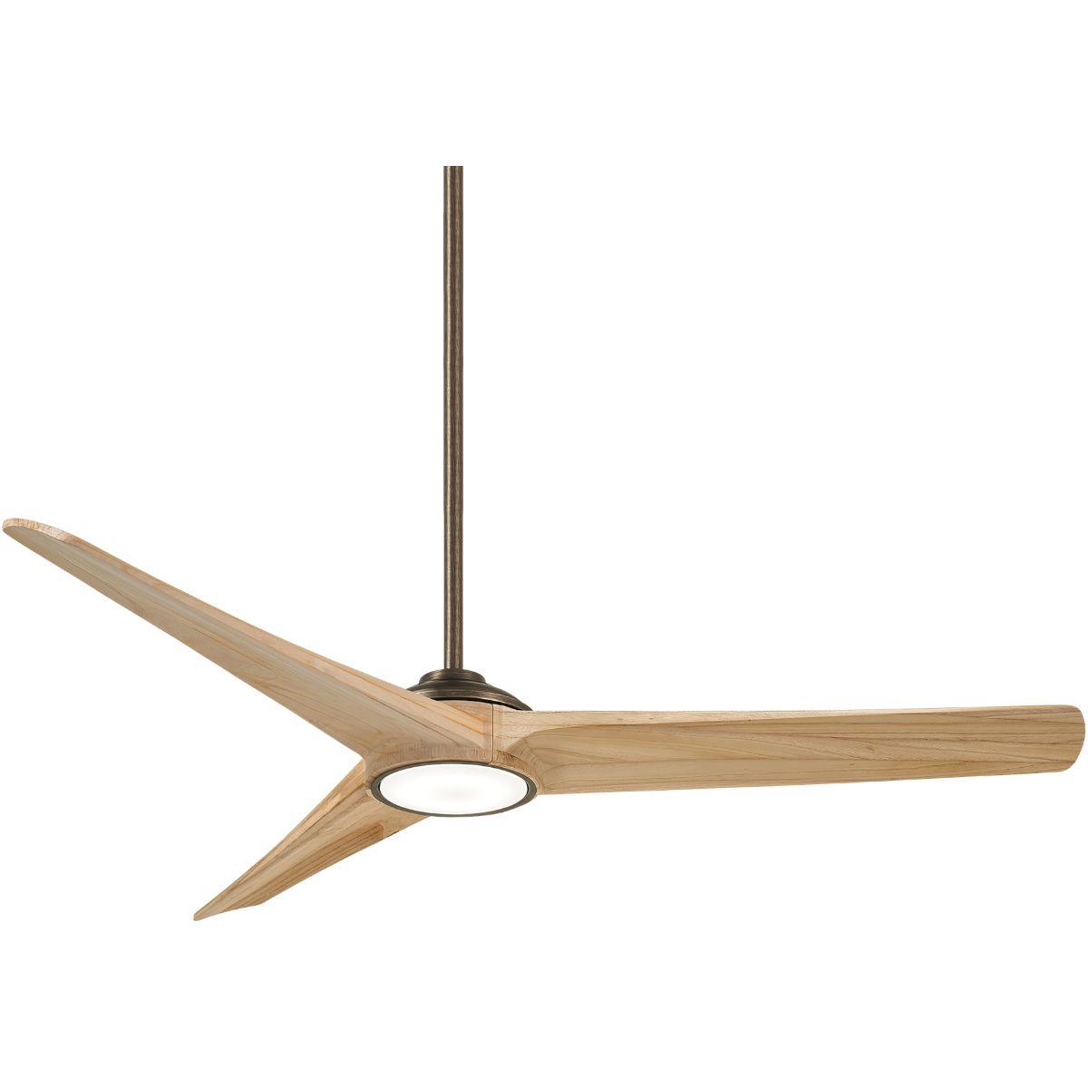 Timber LED 68" Smart Ceiling Fan with Remote, Heirloom Bronze with Maple Blades - Bees Lighting