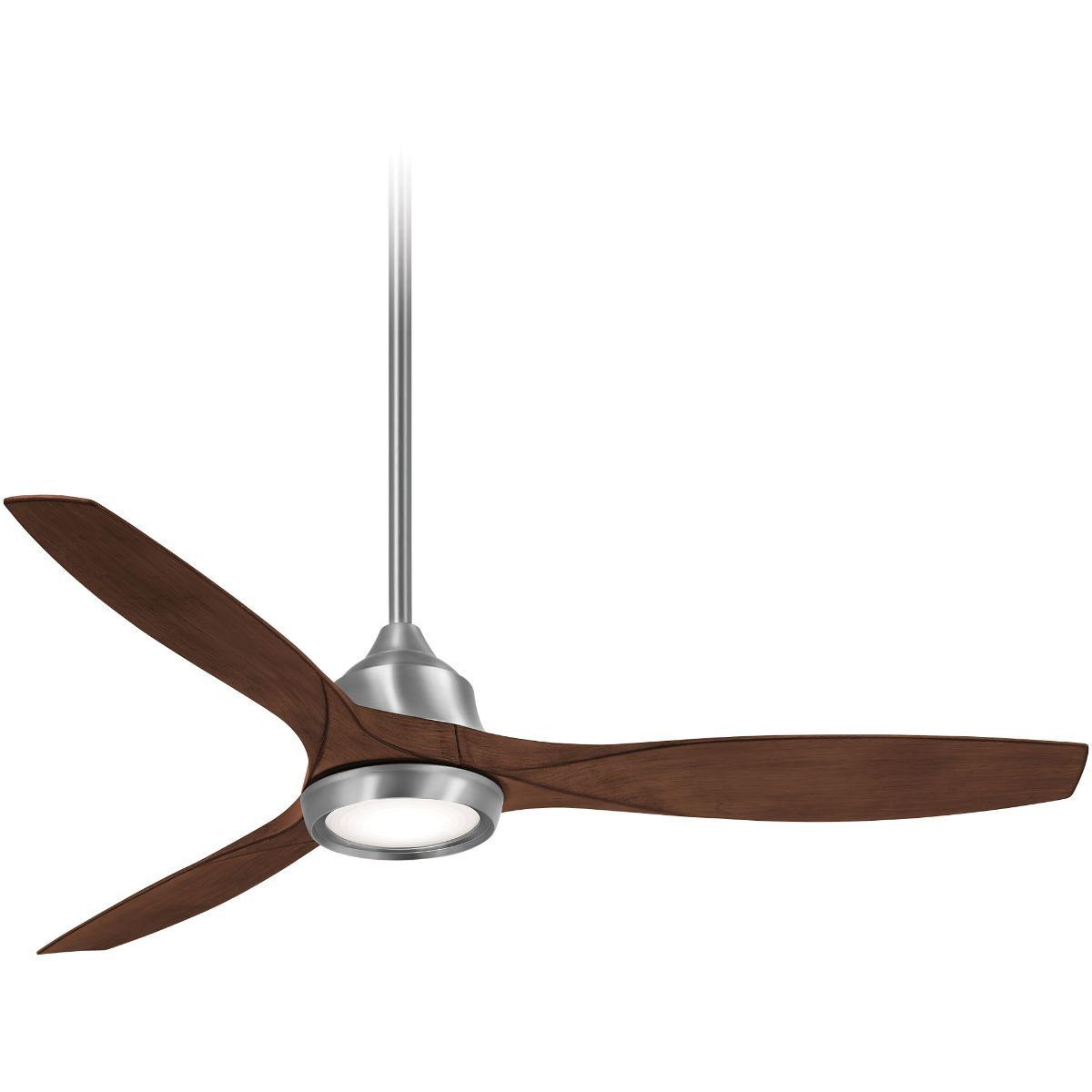 Skyhawk LED 60" Brushed Nickel Modern Ceiling Fan with Remote