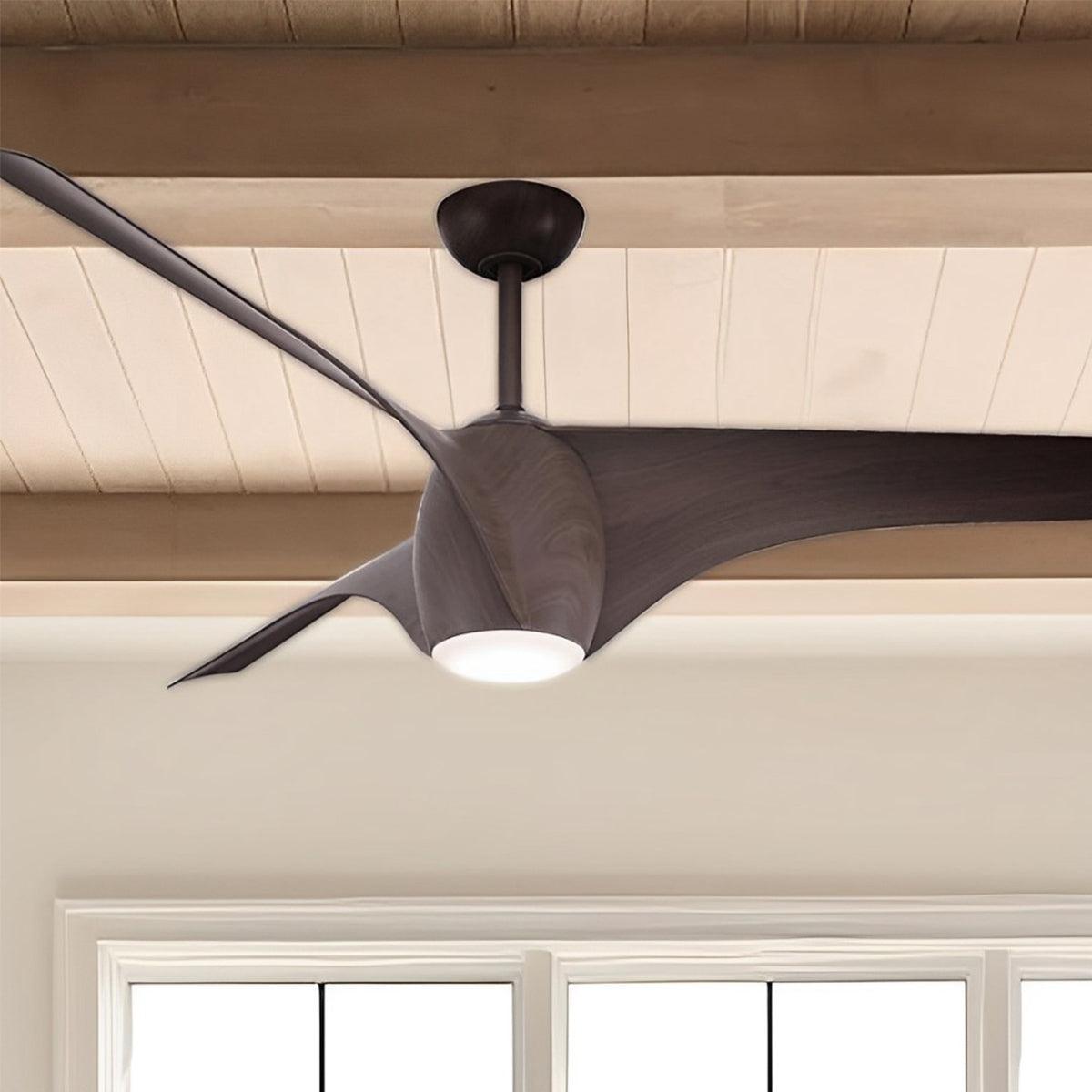 Airewave 65" Dark Maple LED Indoor Ceiling Fan with Remote