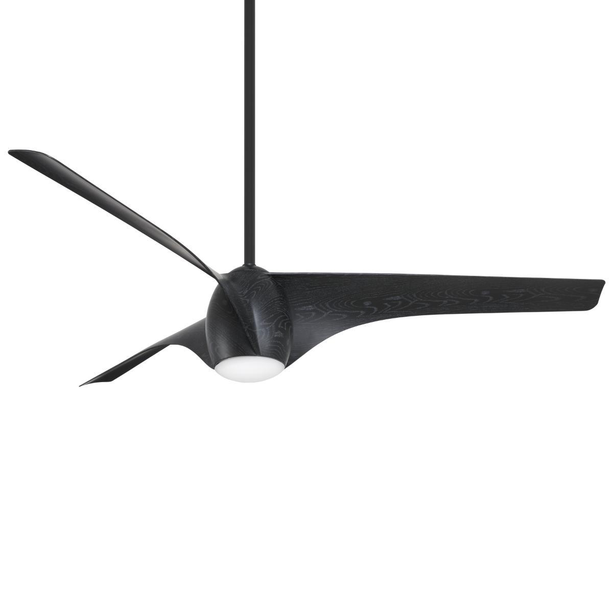 Airewave 65" Matte Black Maple LED Indoor Ceiling Fan with Remote