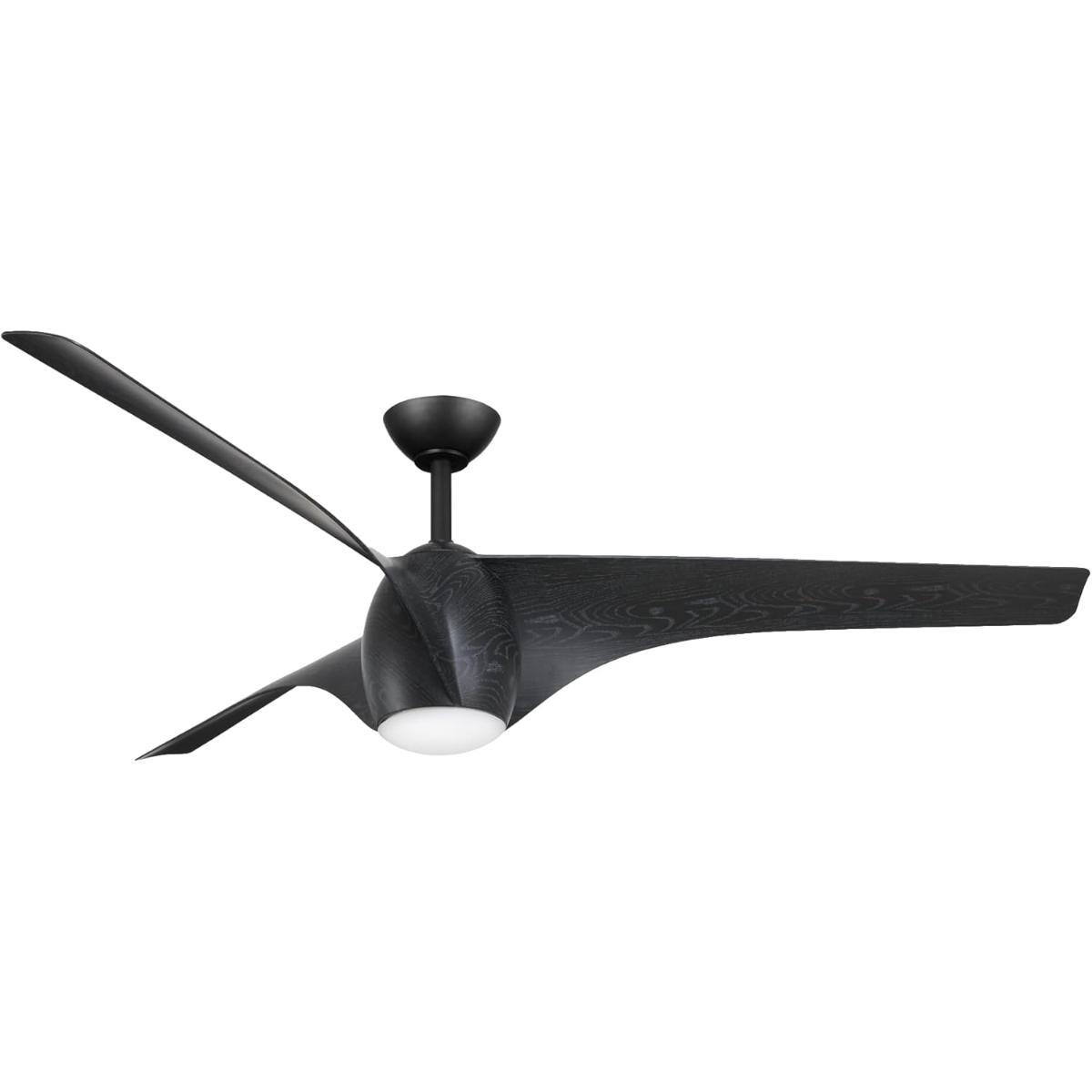 Airewave 65" Matte Black Maple LED Indoor Ceiling Fan with Remote