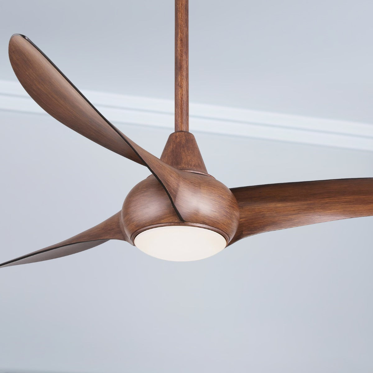 Light Wave LED 52" Distressed Koa Modern Ceiling Fan with Light and Remote