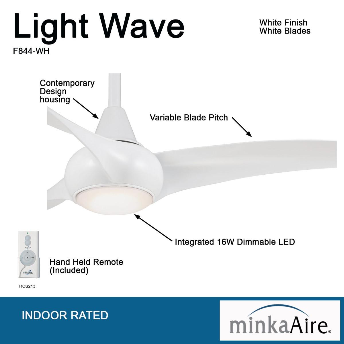 Minka Aire - Light Wave 52 Inch Modern Propeller Ceiling Fan With