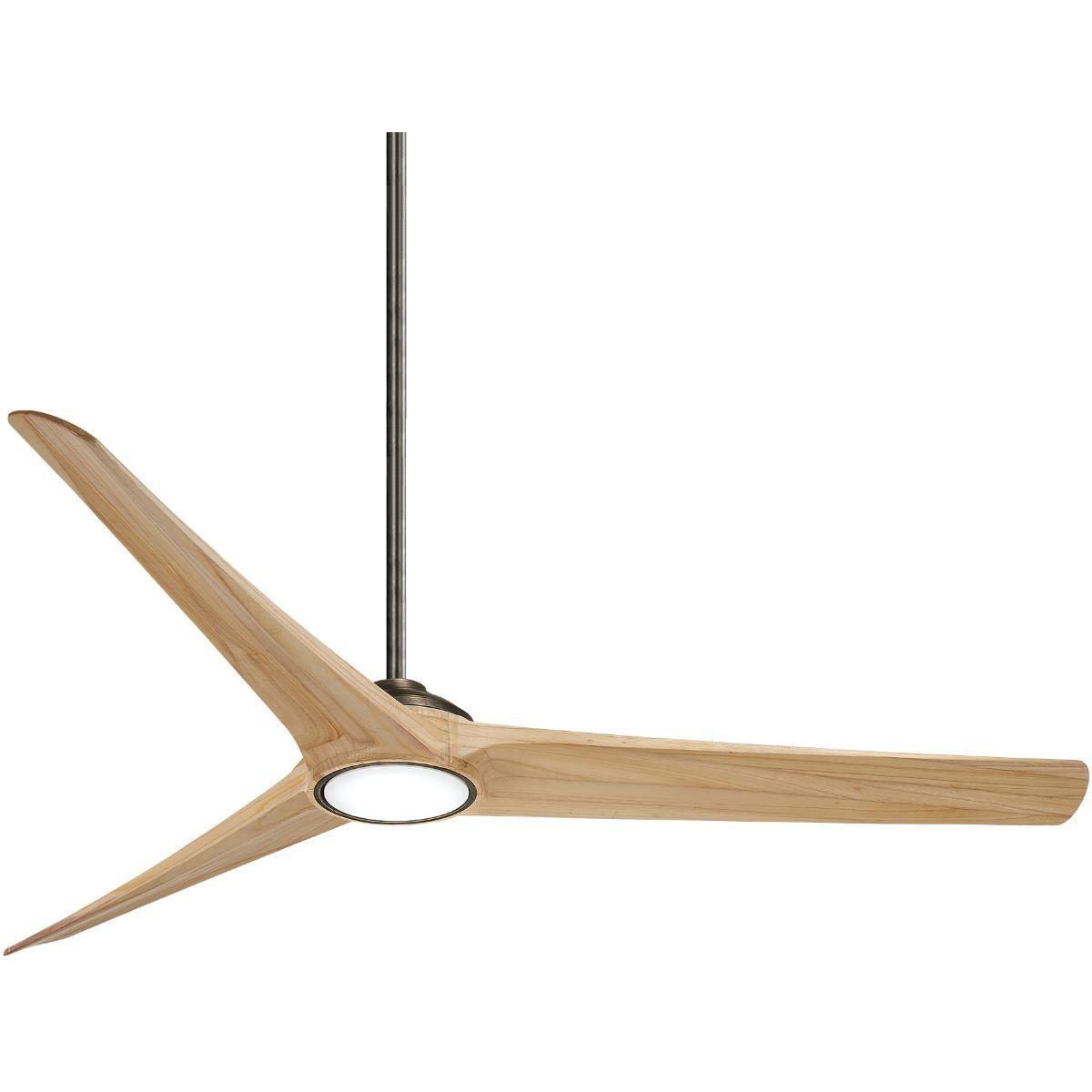 Timber LED 84" Large Ceiling Fan with Remote, Heirloom Bronze with Maple Blades - Bees Lighting