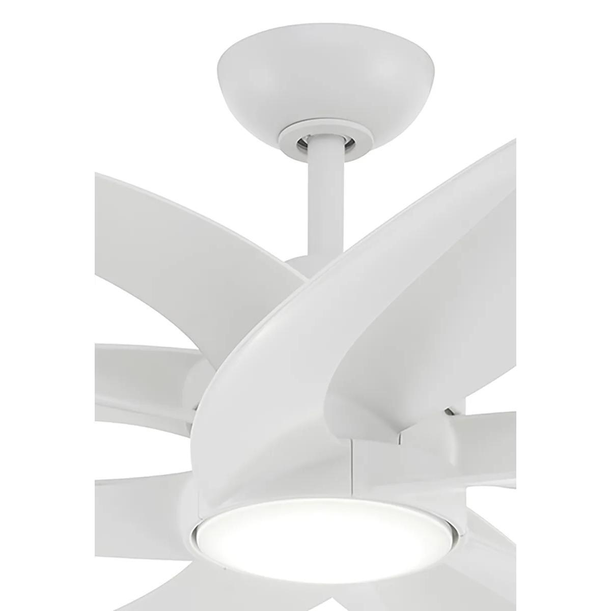 Pinup LED 60" Flat White Unique Ceiling Fan with Remote - Bees Lighting