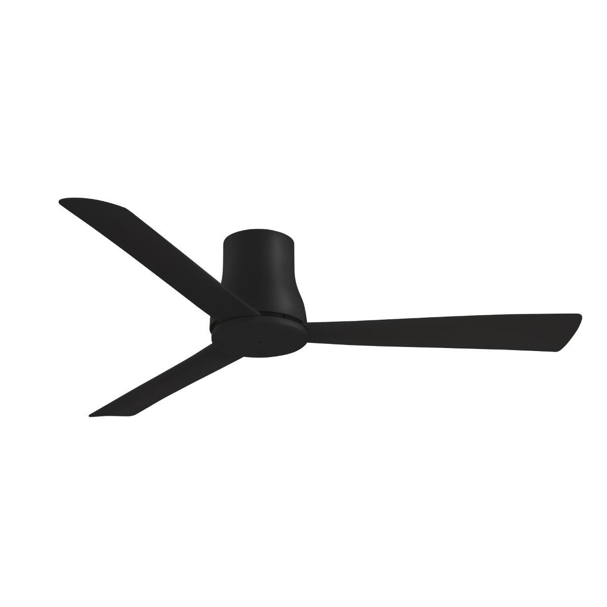 Simple Flush 52" Coal Outdoor Ceiling Fan with Remote