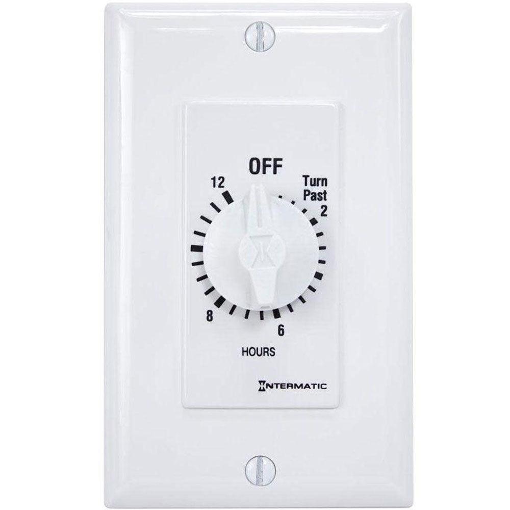 20 Amp 12-Hours In-Wall Spring Wound Timer Switch White - Bees Lighting