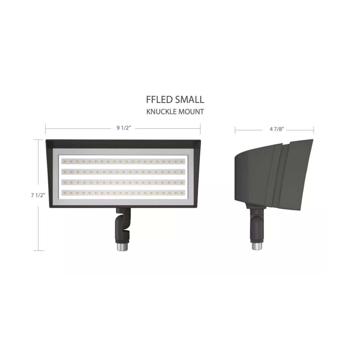 LED Flood Light, 18/39W, 6240 Lumens, 4000K/5000K, 120-277V, Knuckle mount, Bronze - Bees Lighting