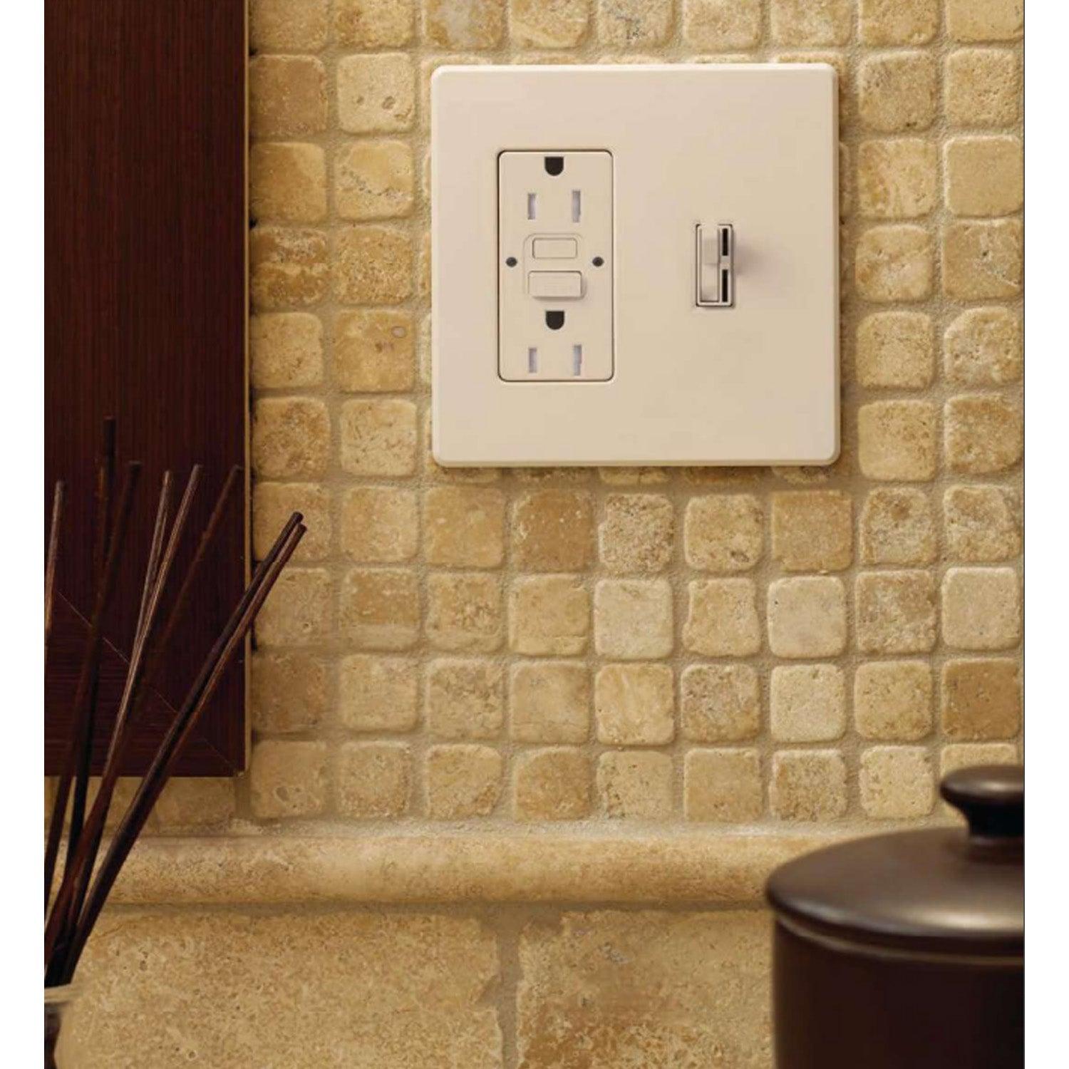 Ariadni 2-Gang Toggle and Rocker Wall Plate Combo Black - Bees Lighting