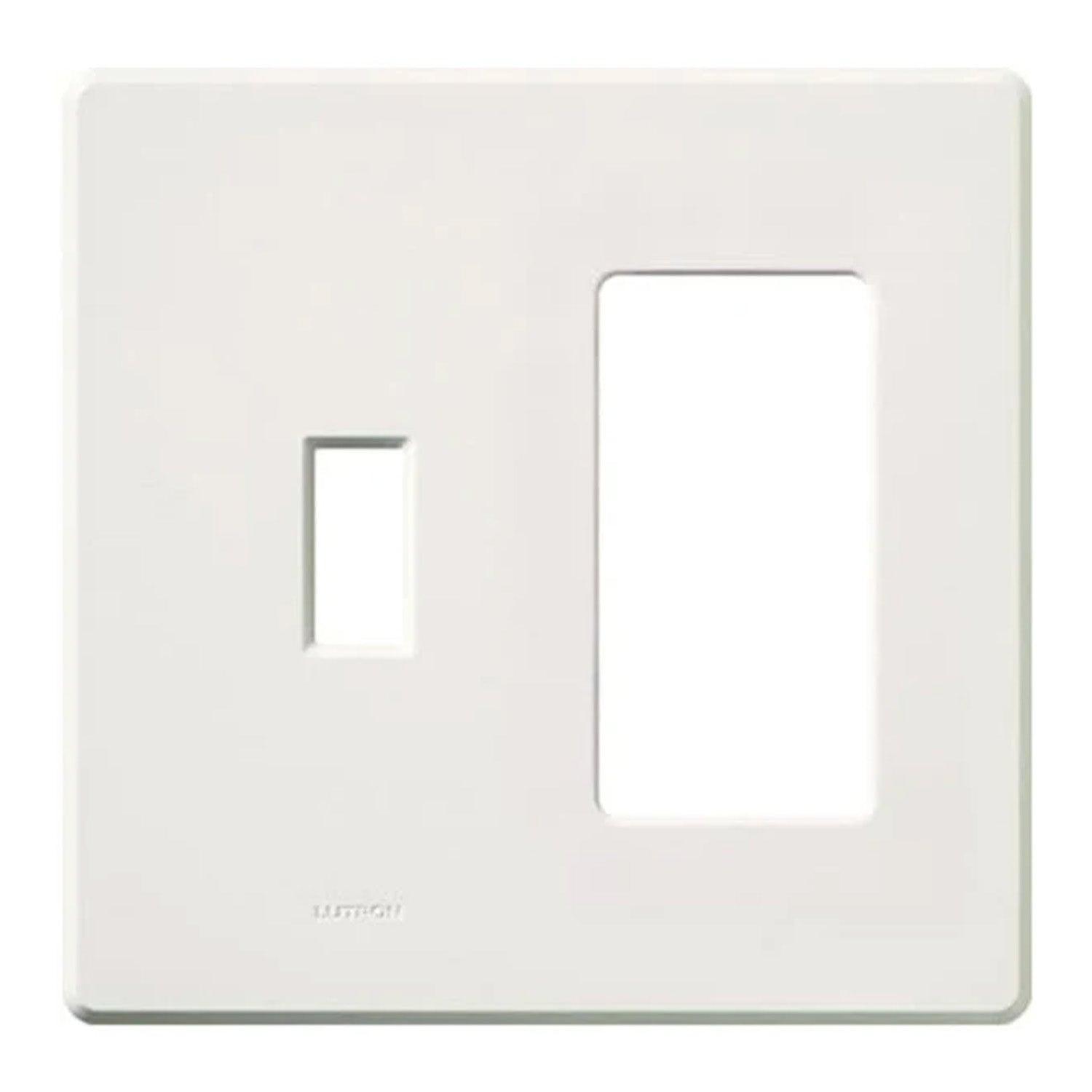 Ariadni 2-Gang Toggle and Rocker Wall Plate Combo White - Bees Lighting