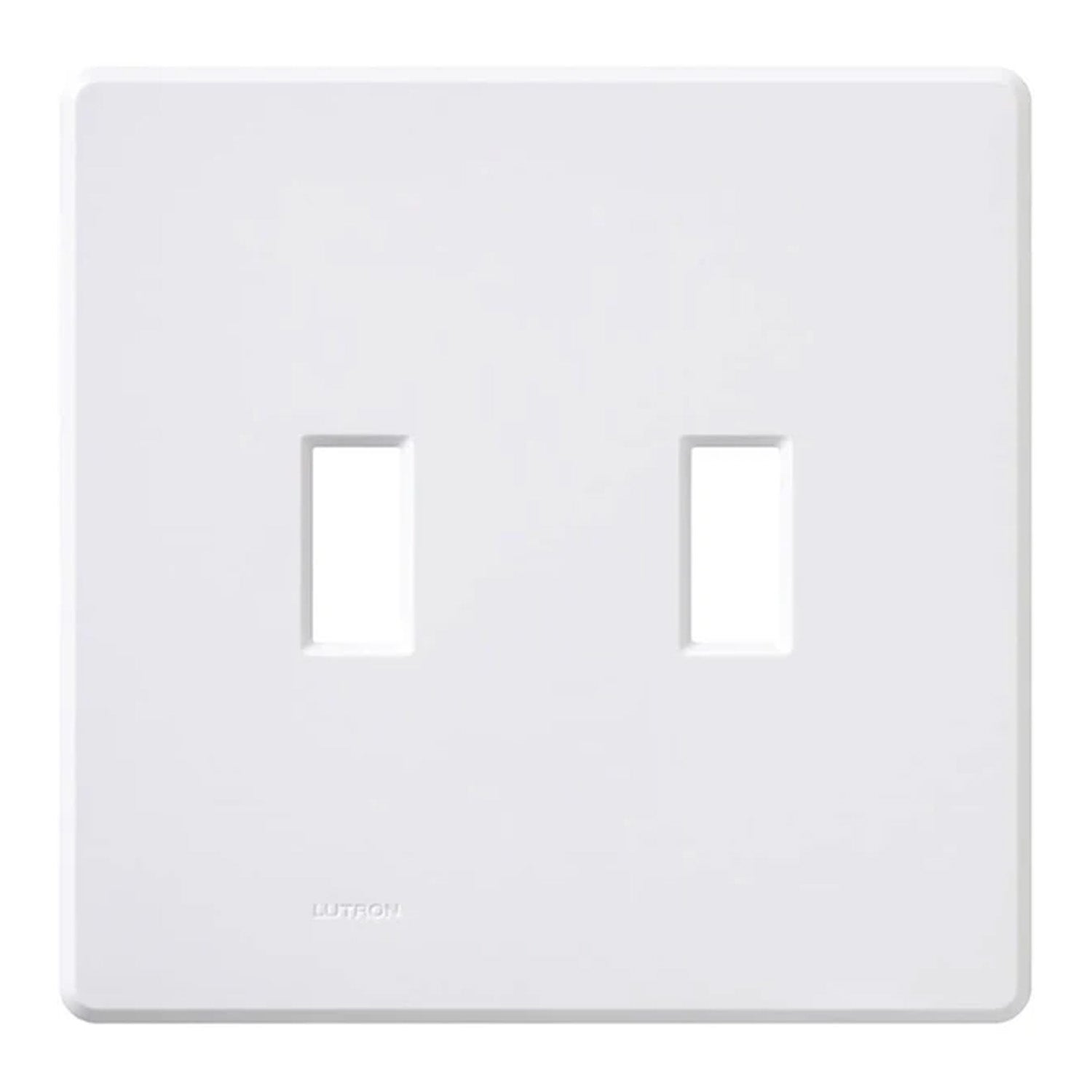 Ariadni 2-Gang Toggle Wall Plate, White