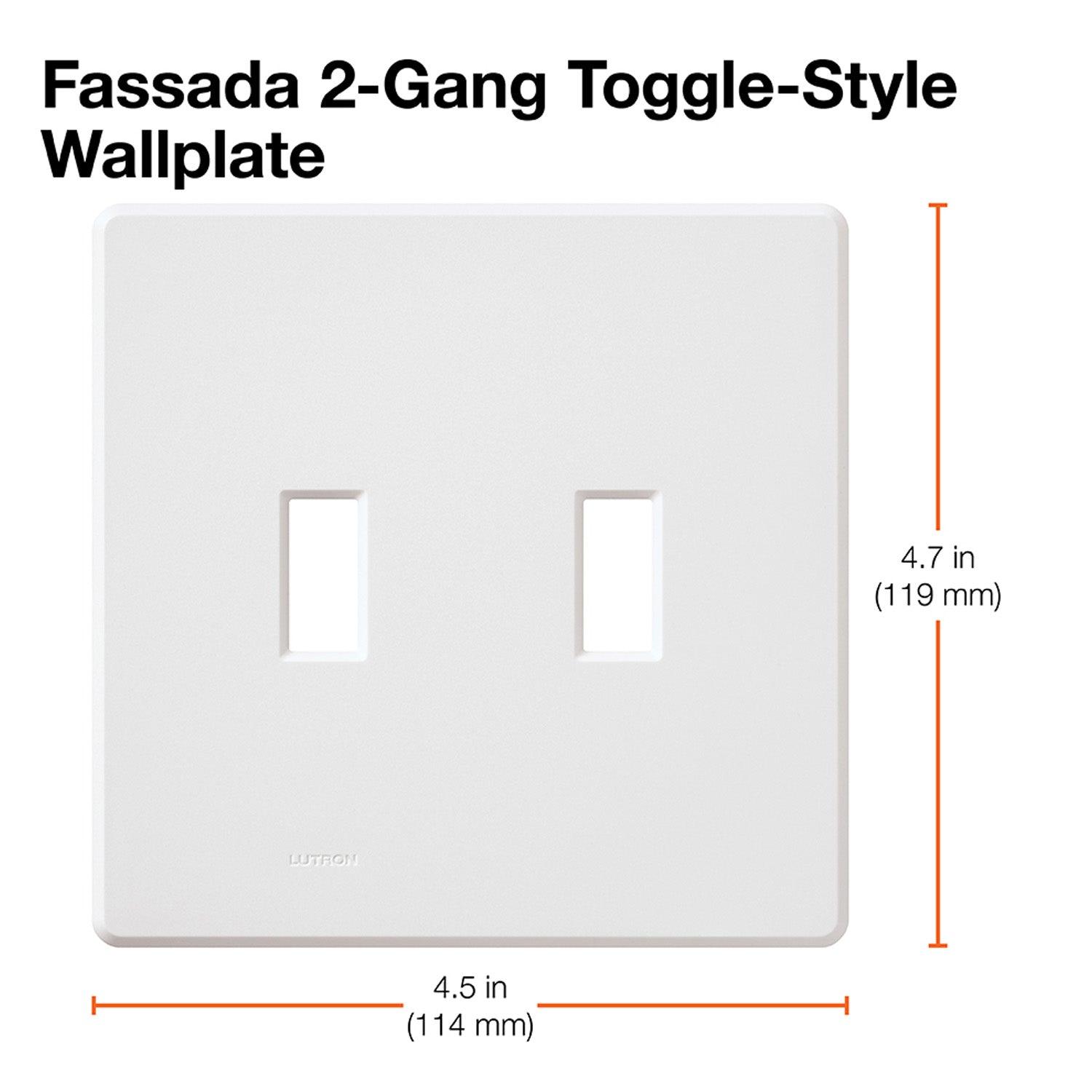 Ariadni 2-Gang Toggle Wall Plate Black - Bees Lighting