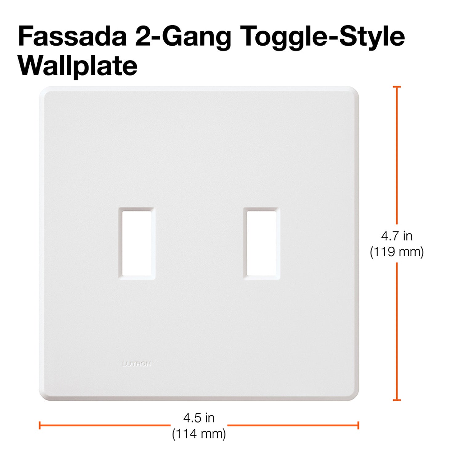 Ariadni 2-Gang Toggle Wall Plate, Light Almond