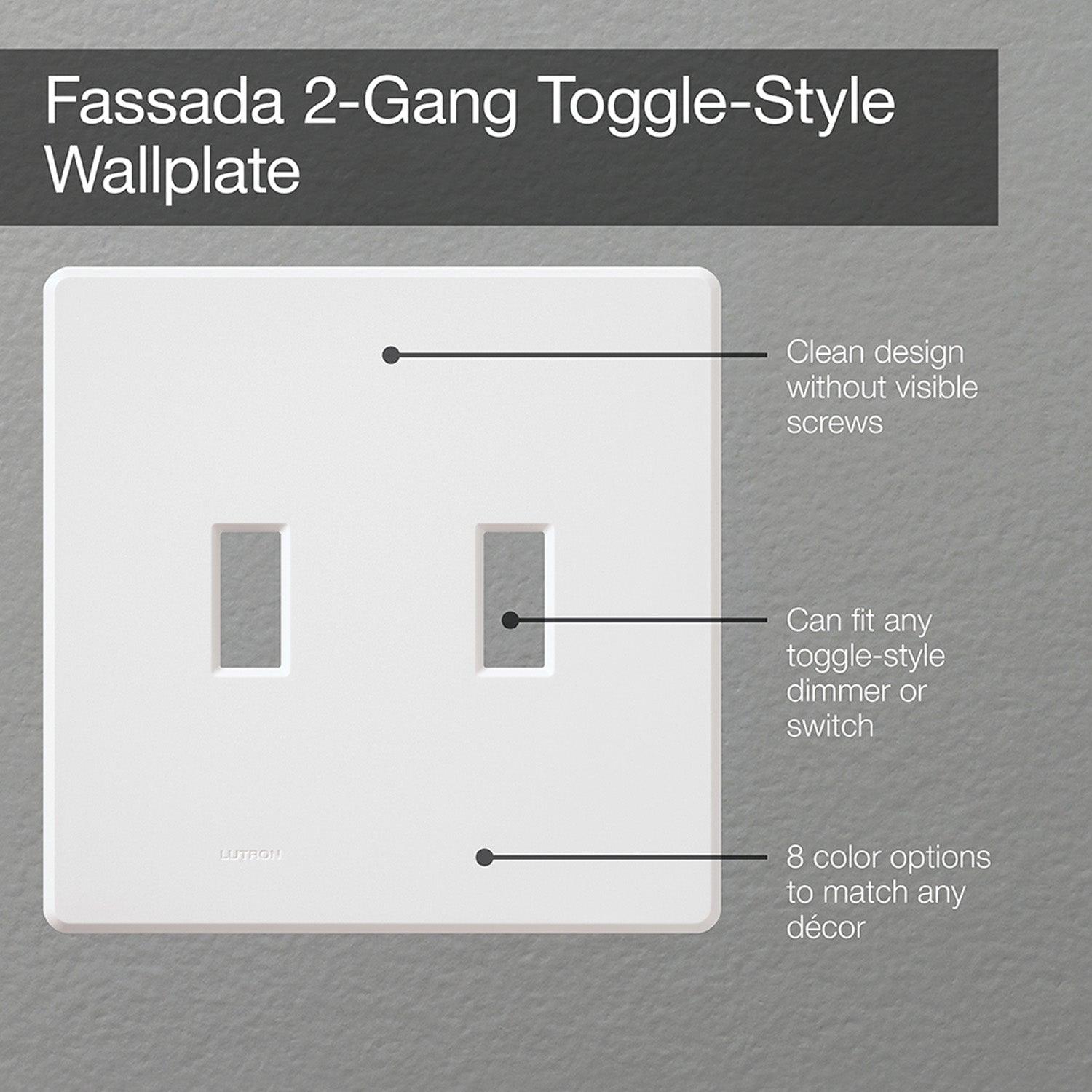 Ariadni 2-Gang Toggle Wall Plate Light Almond - Bees Lighting