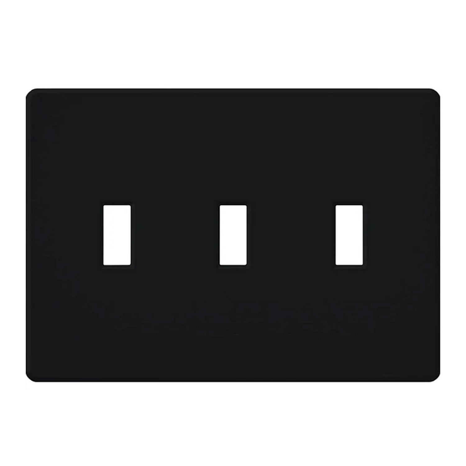 Ariadni 3-Gang Toggle Wall Plate, Black