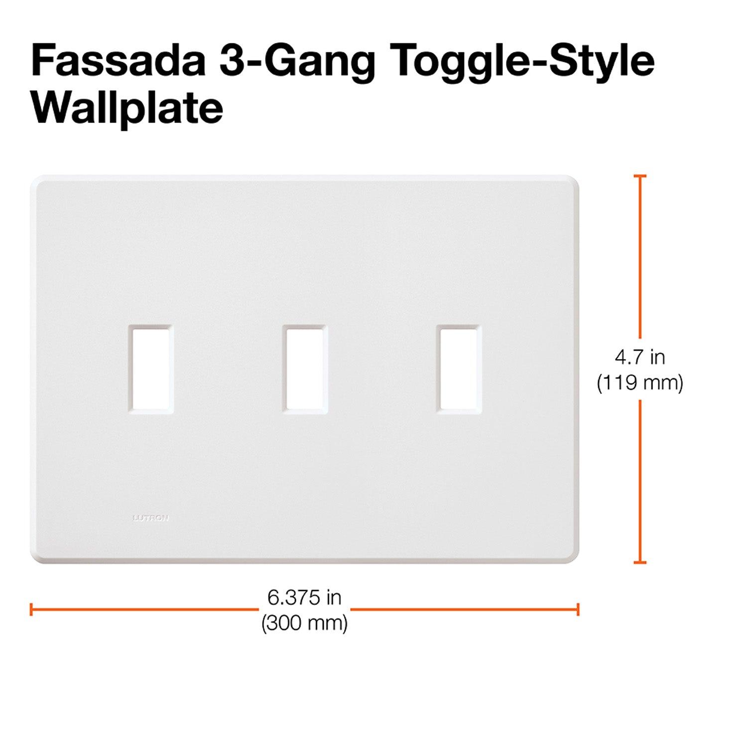 Ariadni 3-Gang Toggle Wall Plate Black - Bees Lighting