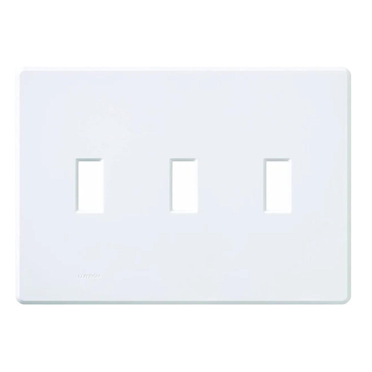 Ariadni 3-Gang Toggle Wall Plate White - Bees Lighting