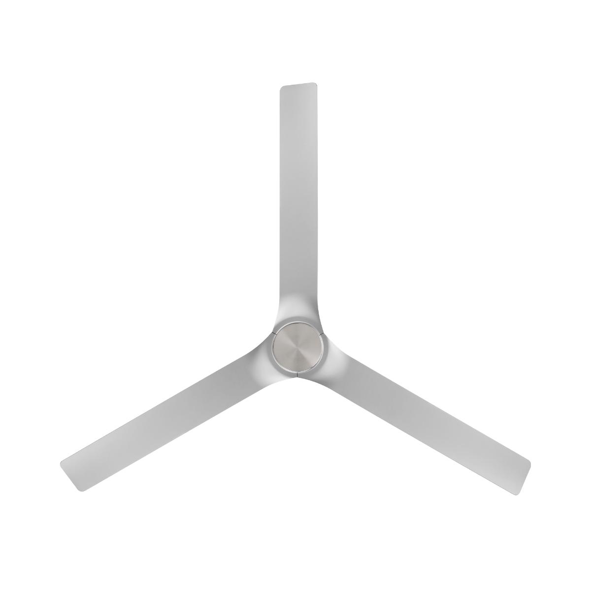 Smooth Flush 52 Inch CCT LED Smart Ceiling Fan, Brushed Nickel with Silver Blades