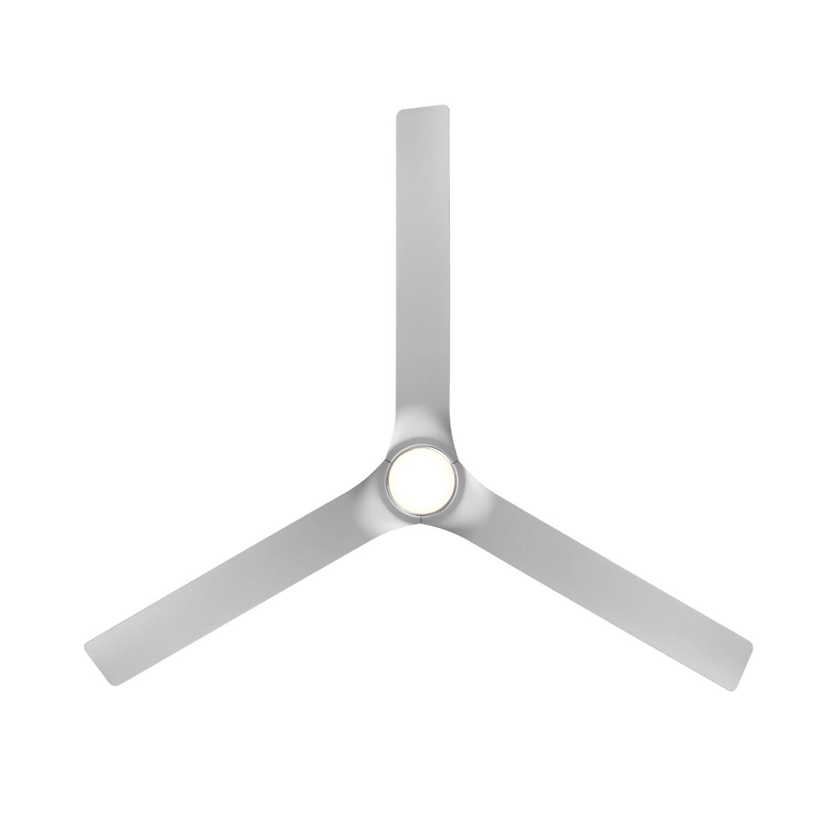 Smooth Flush 52 Inch CCT LED Smart Ceiling Fan, Brushed Nickel with Silver Blades