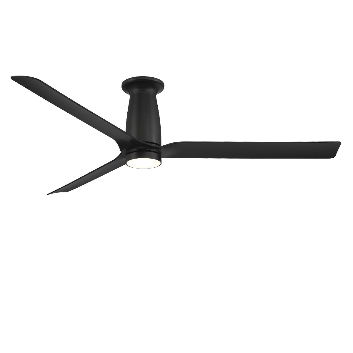 Smooth Flush 52 Inch CCT LED Smart Ceiling Fan, Matte Black Finish