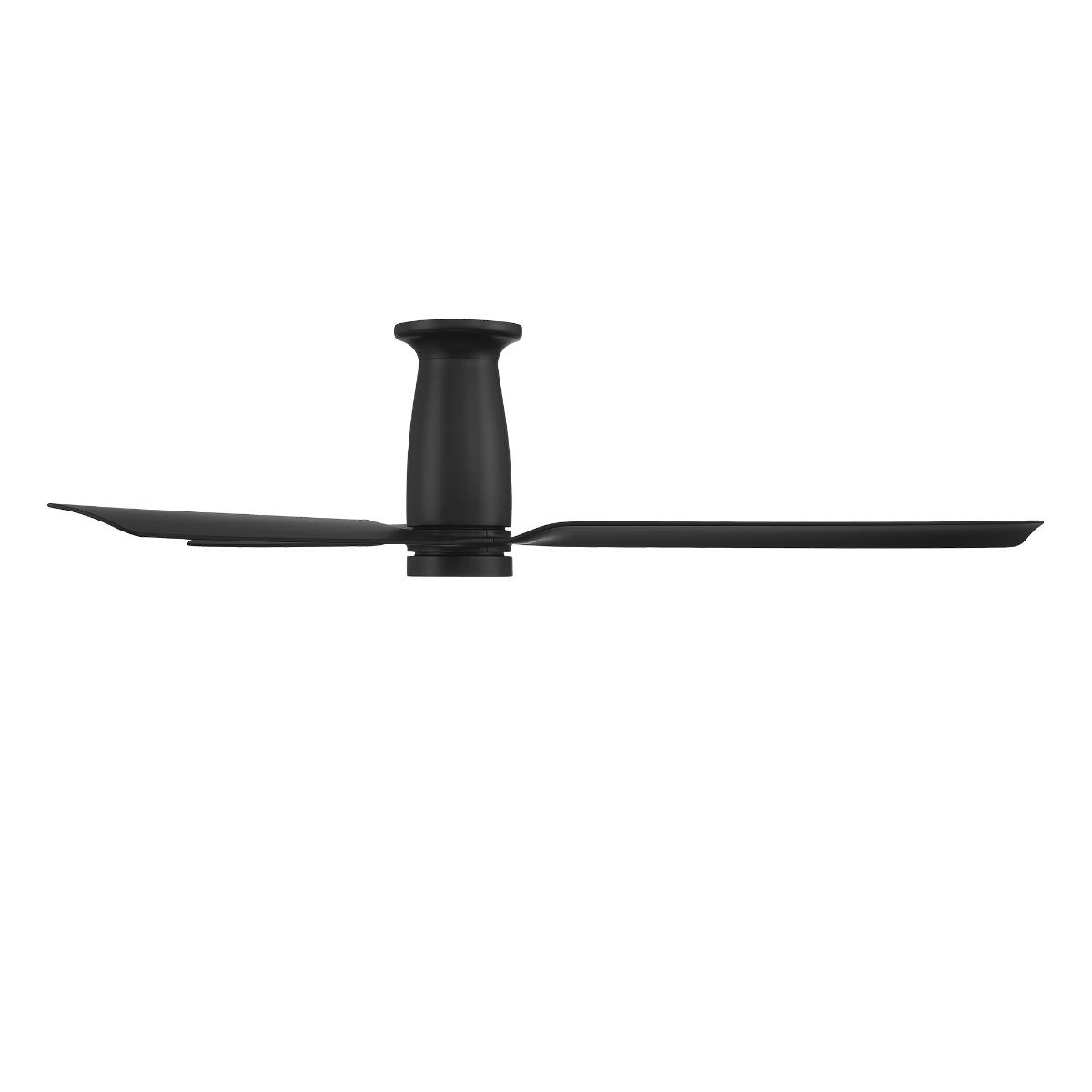 Smooth Flush 52 Inch CCT LED Smart Ceiling Fan, Matte Black Finish