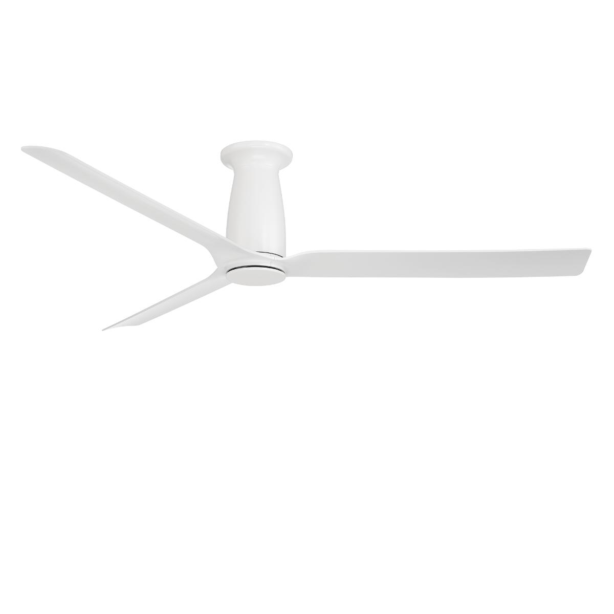 Smooth Flush 52 Inch CCT LED Smart Ceiling Fan, Matte White Finish