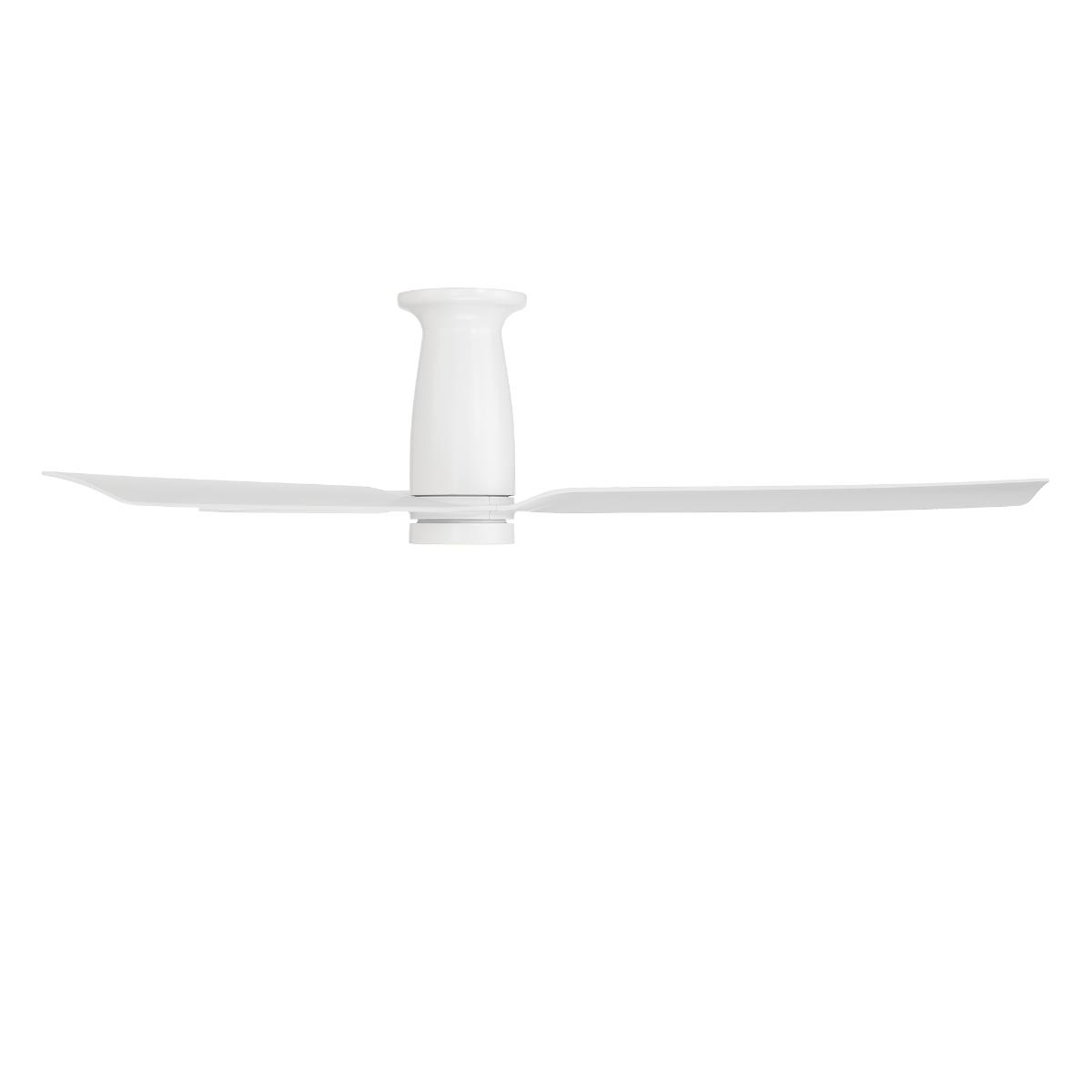 Smooth Flush 52 Inch CCT LED Smart Ceiling Fan, Matte White Finish