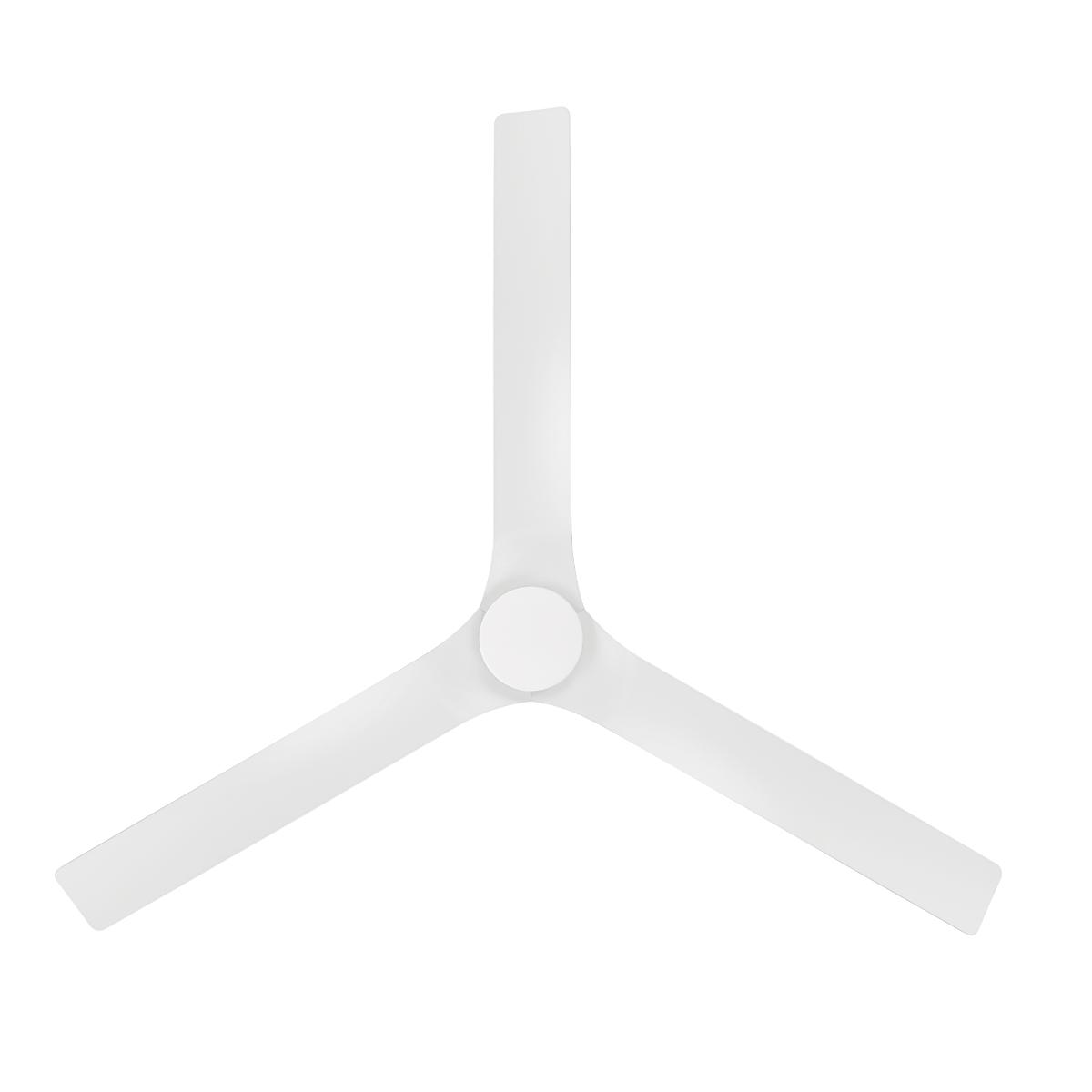 Smooth Flush 52 Inch CCT LED Smart Ceiling Fan, Matte White Finish