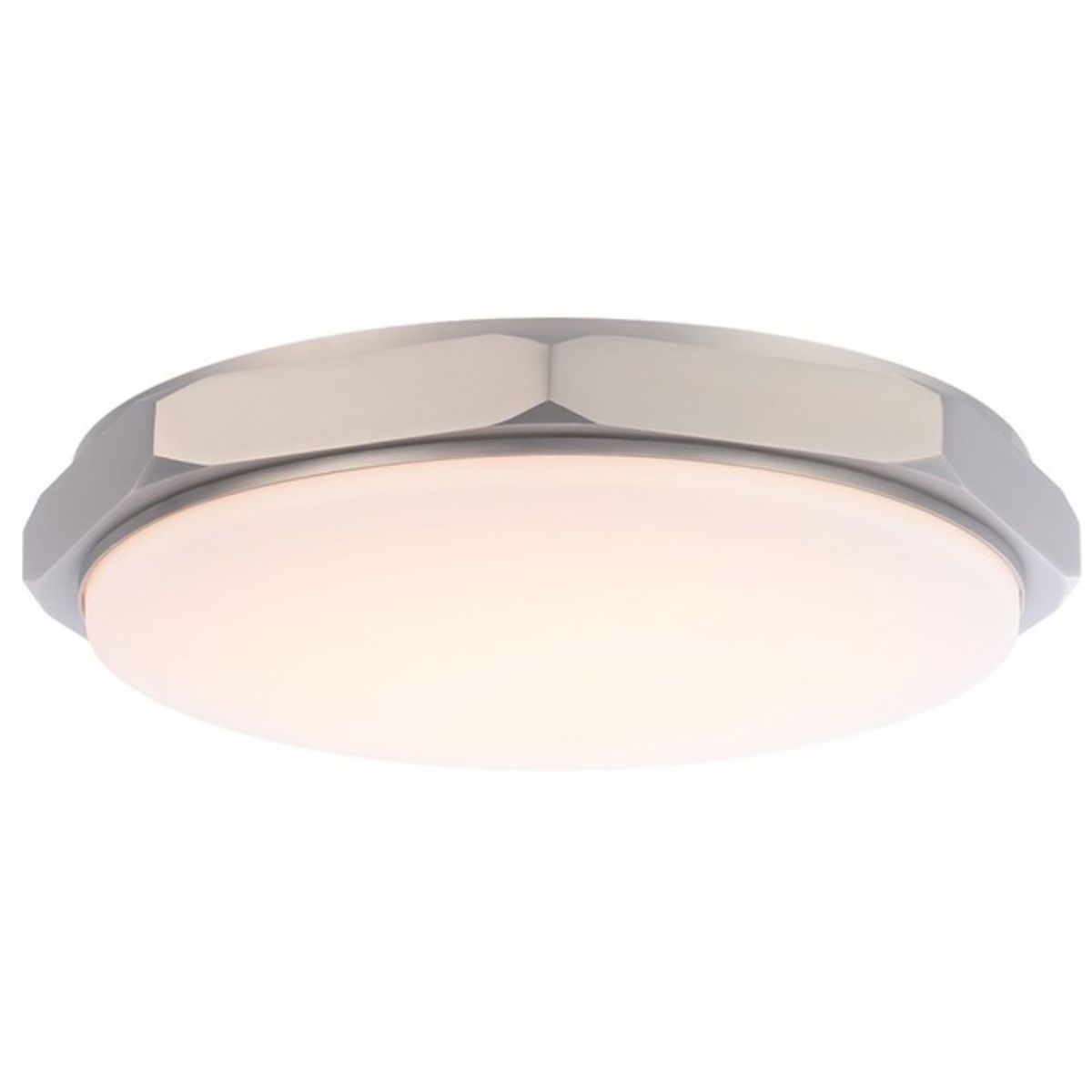 Grommet 16 in. LED Flush Mount Light 3500K Brushed Nickel Finish