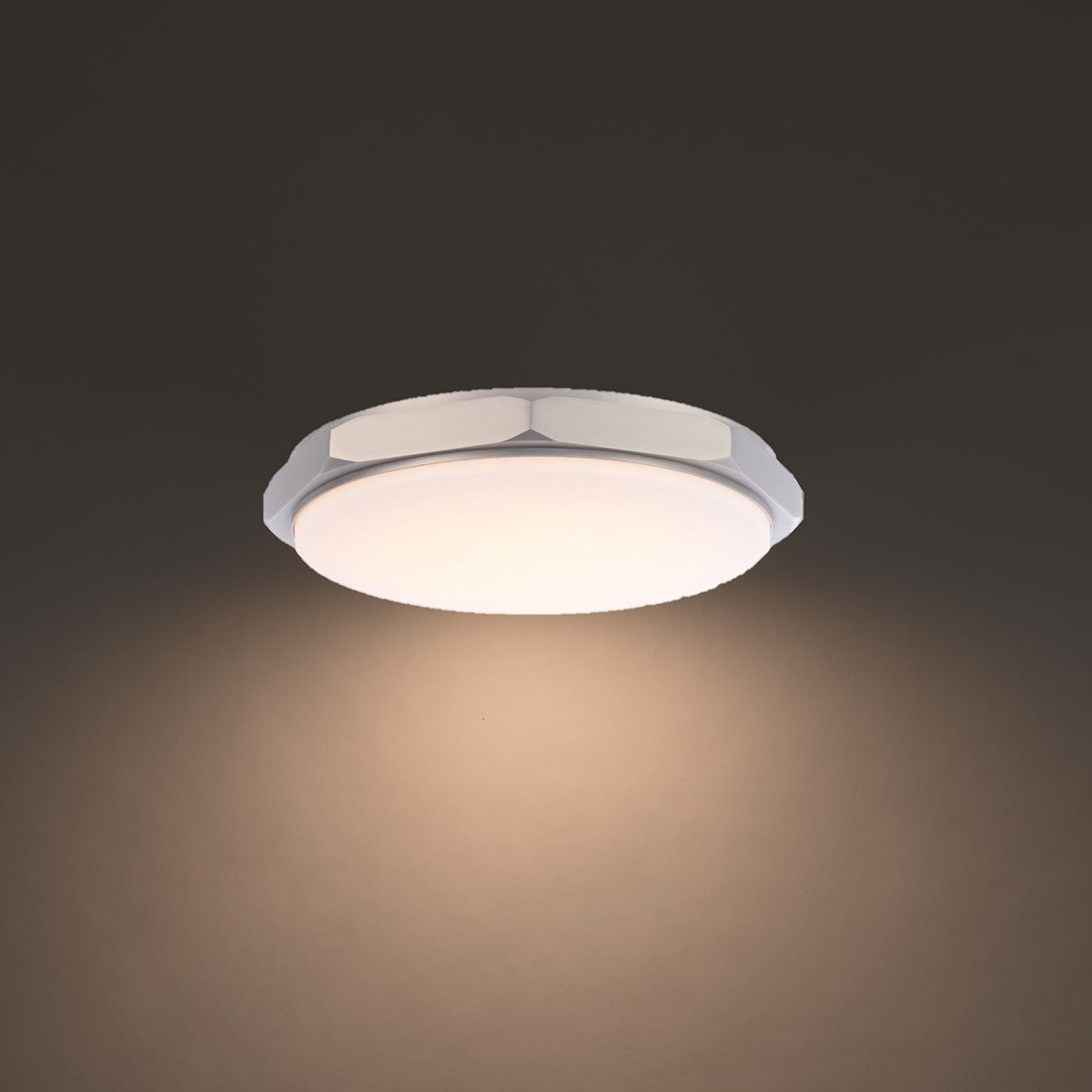 Grommet 16 in. LED Flush Mount Light 3500K Brushed Nickel Finish