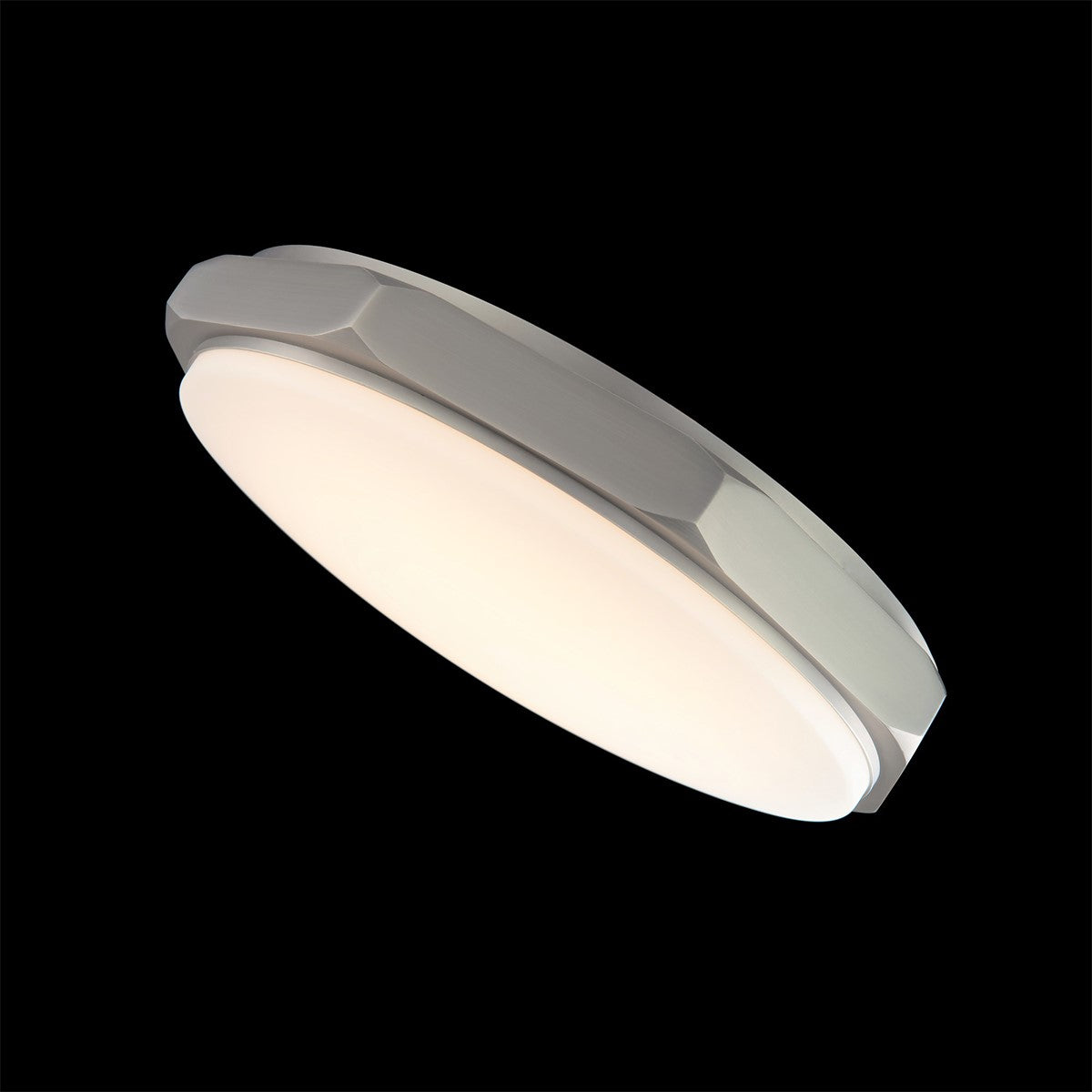 Grommet 16 in. LED Flush Mount Light 3500K Brushed Nickel Finish