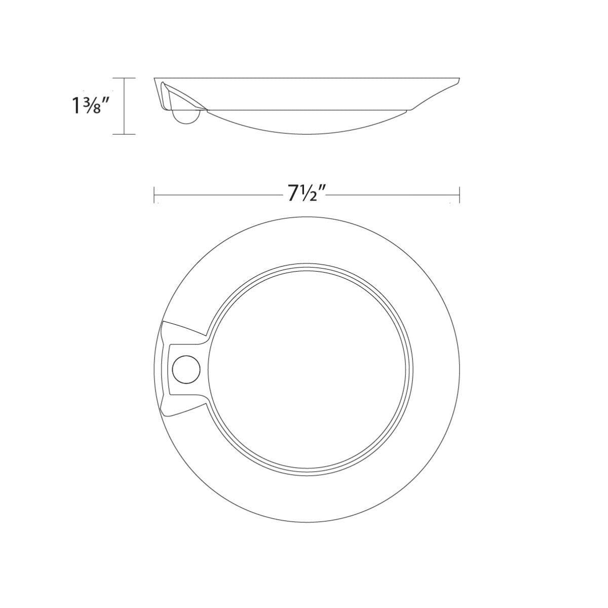 LED Disk Light 8 in. 3000K White finish - Bees Lighting