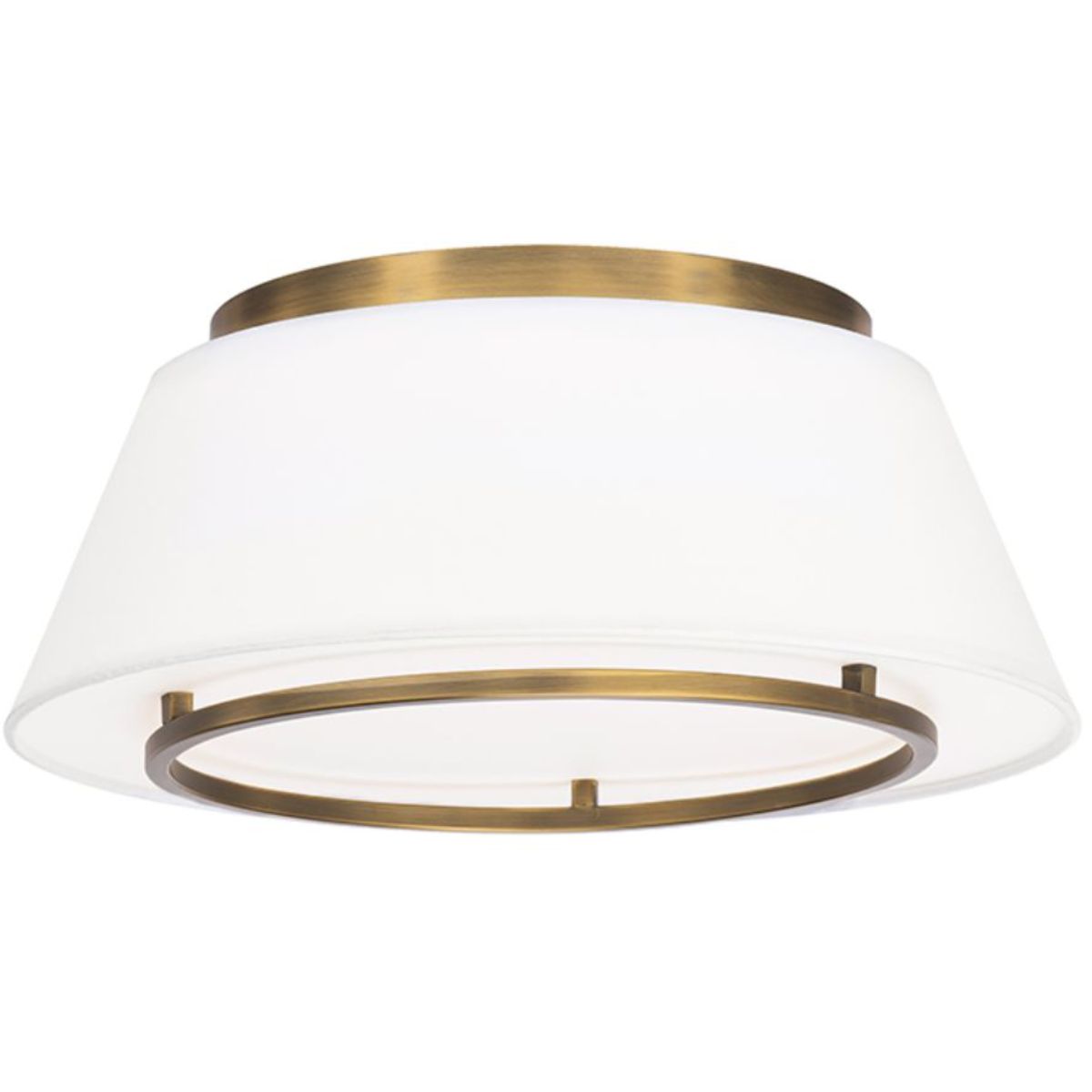 Hailey 16 in LED Flush Mount Light Brass Finish