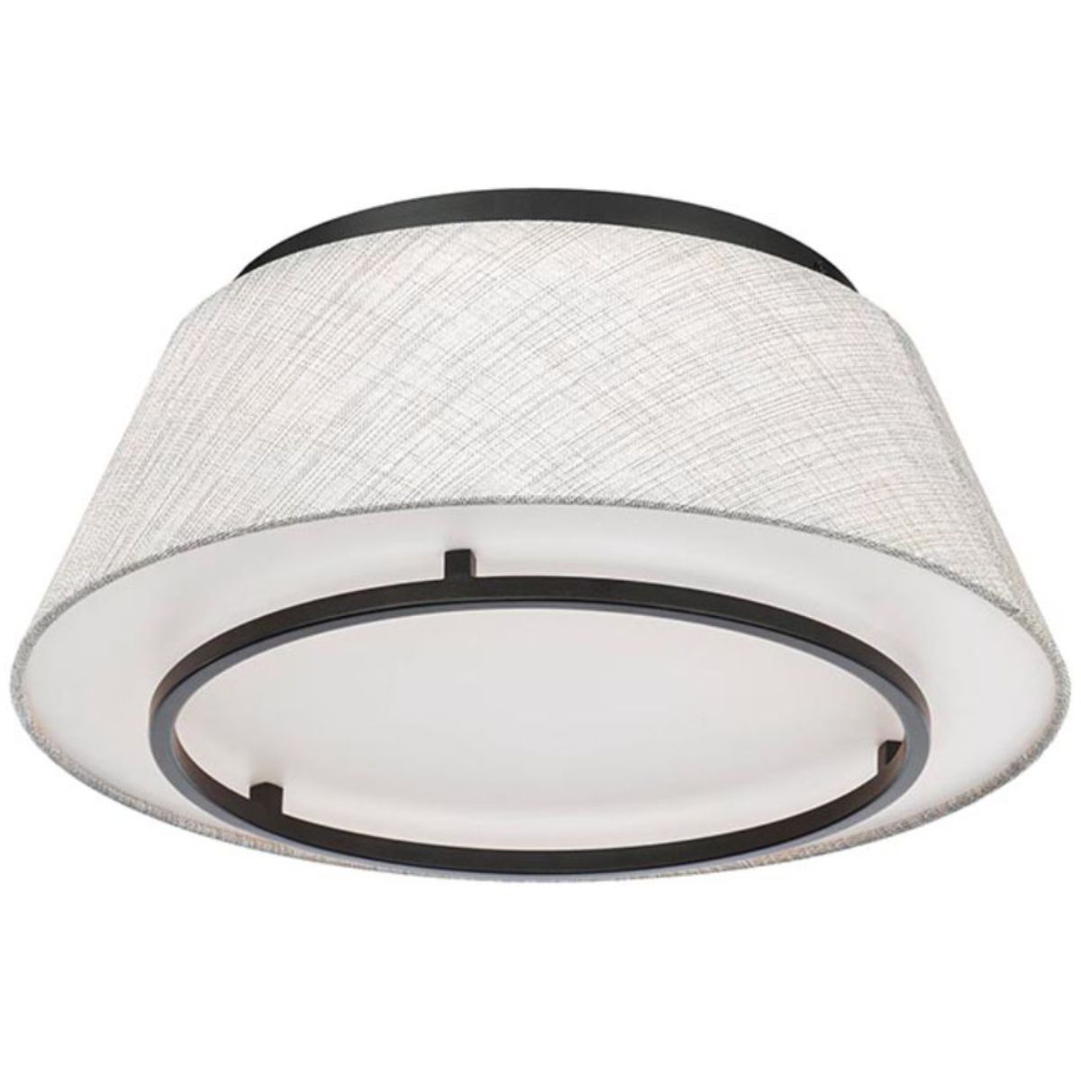 Hailey 16 in LED Flush Mount Light Black Finish