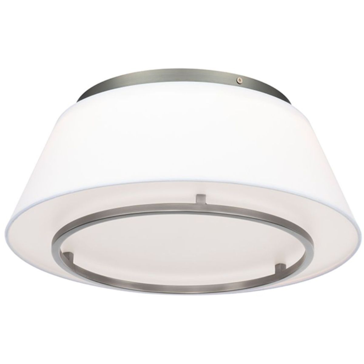 Hailey 16 in LED Flush Mount Light Nickel Finish