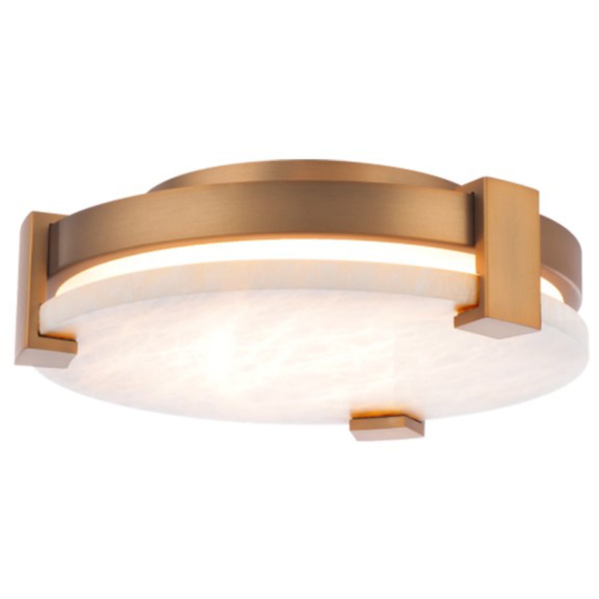 Catalonia 11 in. LED Flush Mount Light Brass Finish